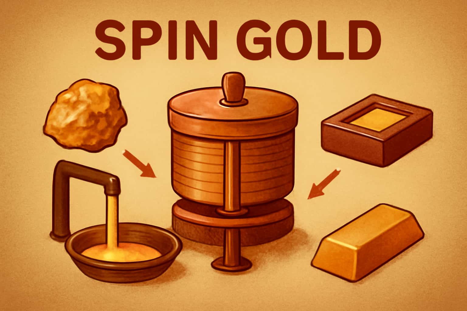 Informational image about the functionalities of Spin Gold.