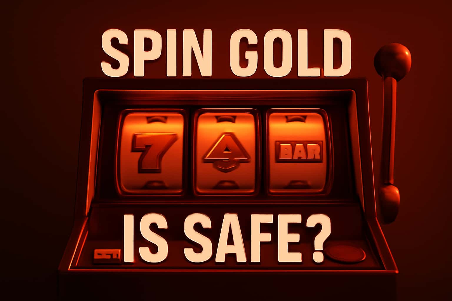 An informational scene emphasizing the safety features of Spin Gold.