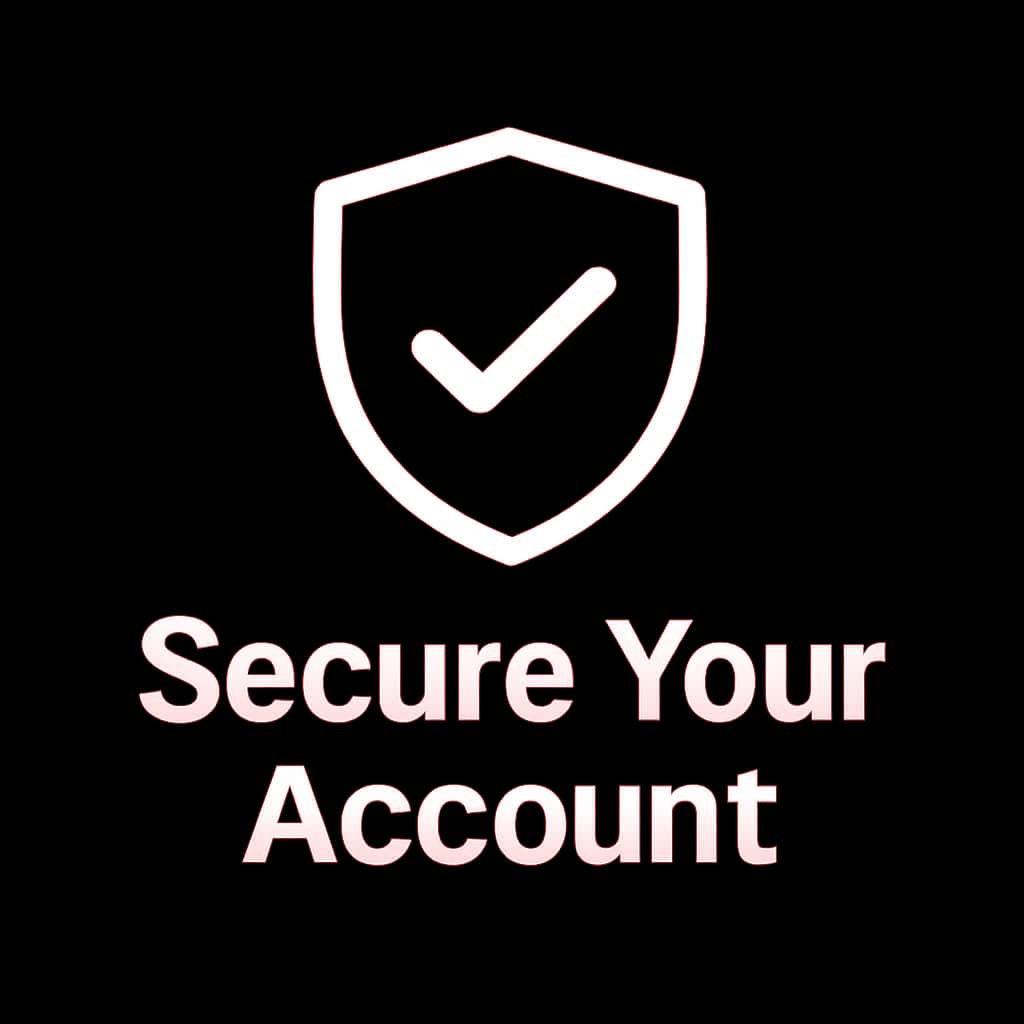 Icon representing secure account practices for Spin Gold.