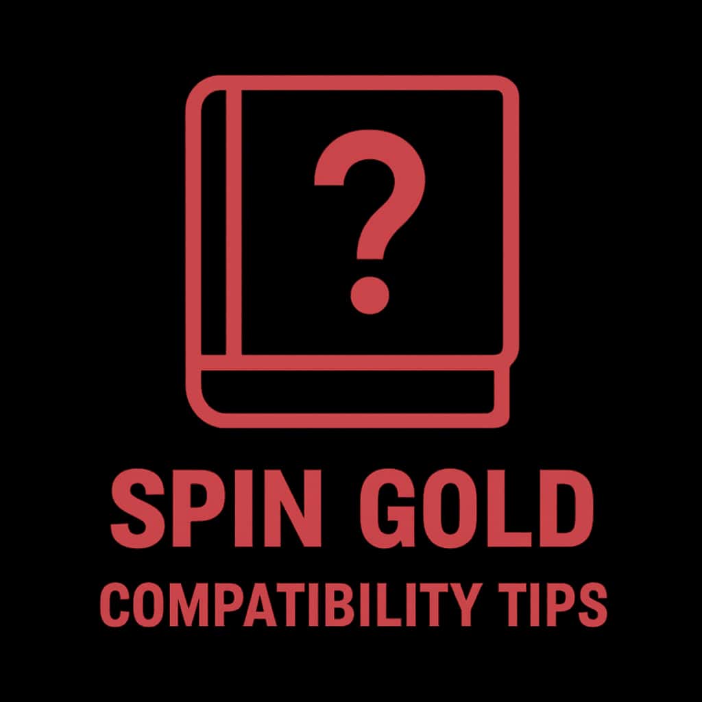 An icon representing Spin Gold compatibility tips.