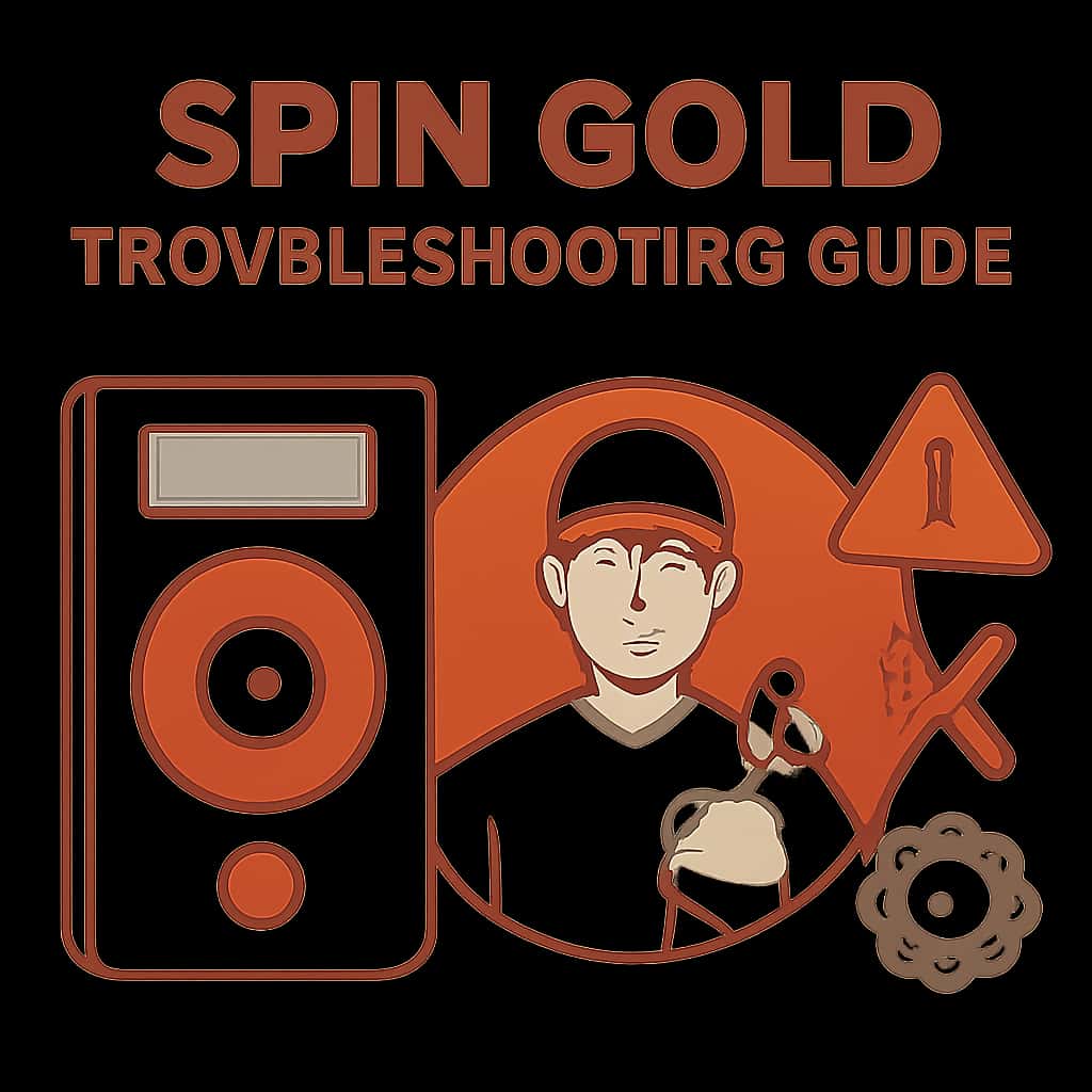 A diagram that visually explains troubleshooting steps for Spin Gold.